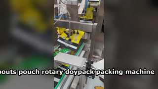 CE Certificate LC-260R 8 Station Automated Pre-made spout bags rotary packing machine juices, hotpot